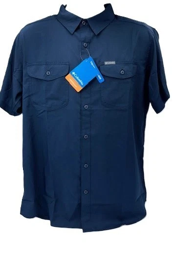 Columbia PFG Backwater Chemise à Manches Courtes PFG Backwater Chemise à Manches Courtes pour Homme, Blanc, XS