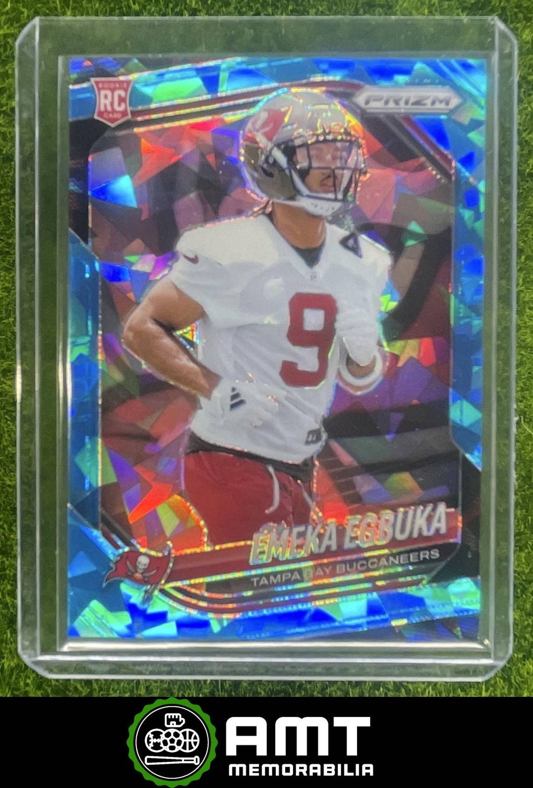 Emeka Egbuka RC 2025 Panini Prizm Blue Ice 46/99 Tampa Bay Buccaneers #351