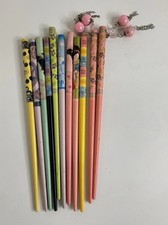 Lot 11 Beautiful Spring Colors Asian Floral 7 Hair Sticks Chopsticks Accessory