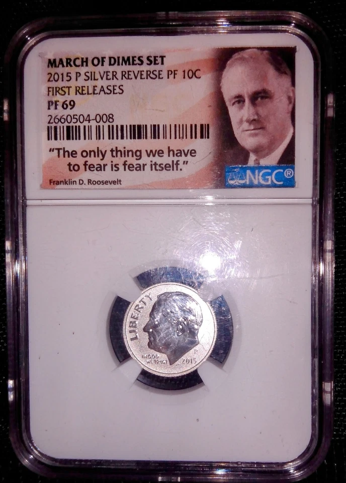 2015-P MARCH OF DIMES Roosevelt Dime Reverse Proof  NGC PF69 First Release  - Image 3 of 4