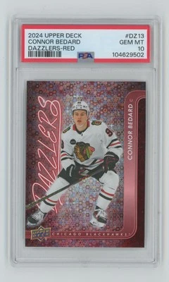 2024-25 Upper Deck Dazzlers Red PSA 10 POP 2 Connor Bedard #DZ-13 Chicago - Photo 1 sur 2