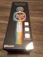 Bling Rainbow Collection Sing Along Bluetooth Wireless LED Microphone Karaoke