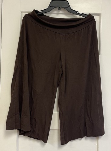 Damen Xhilaration Caprihose Größe L dunkelbraun Strick Stretch Made in USA
