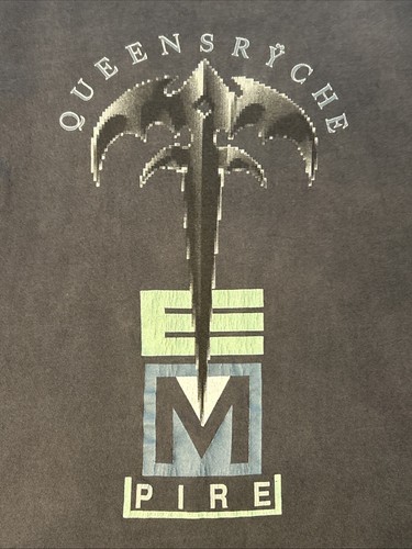 Vintage Queensryche Building Empires 1991 Concert Tour Tee Shirt Original **Read - Picture 2 of 8
