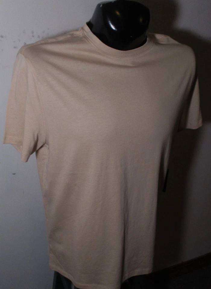DANIEL HECHTER Paris Tan 100% Pima Cotton Short Sleeve T-Shirt Size M NWT - Image 3 of 4