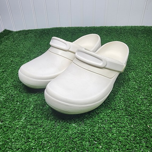 Zuecos de trabajo CROCS Mercy antideslizantes para mujer talla W5 blancos 10876 - Imagen 6 de 11
