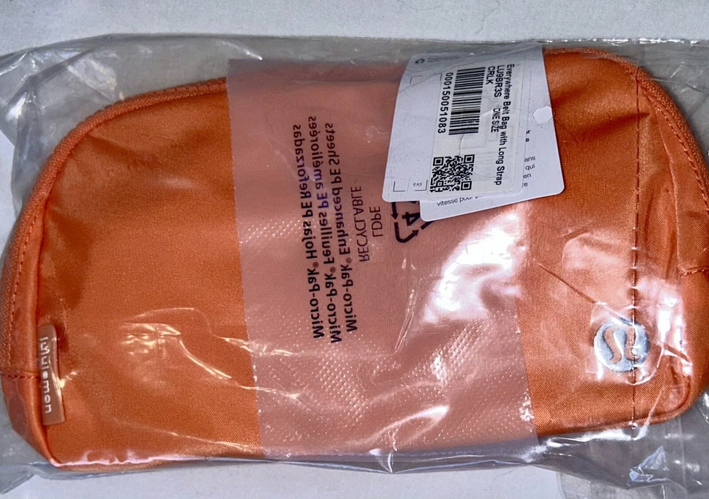 NWT Lululemon Everywhere Belt Bag 1L Coral Kiss with Extra Long 10ft Strap
