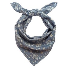 100 Cotton Bandanas for Women Grey 20 Inch 2 pack