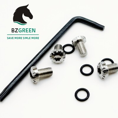 1911 Grips Screws, 4 Stainless Steel Screws, 4 O Rings, Torx Silver
