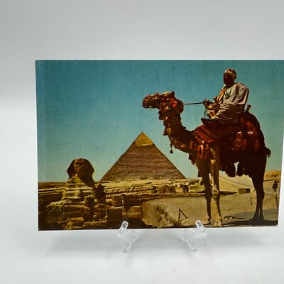 The Great Sphinx of Giza/Khefren Pyramid, Egypt, Unposted Vintage Postcard