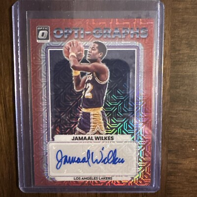 2022-23 Panini Donruss Optic Opti-Graphs Choice Prizm Jamaal Wilkes Auto HOF