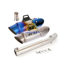 For Suzuki GSXR1000 2005-2006 Slip On Muffler Tips Exhaust Mid Link Pipe System