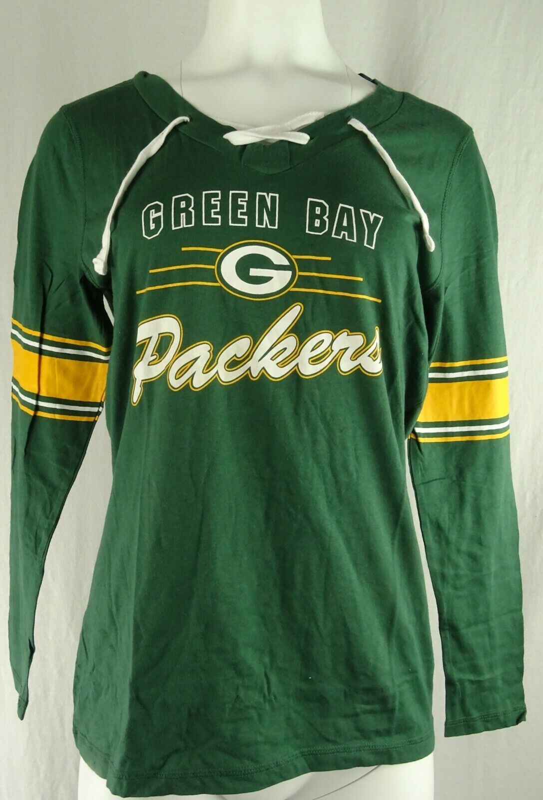 Green Bay Packers NFL Team Apparel Women's Lace-Up T-Shirt