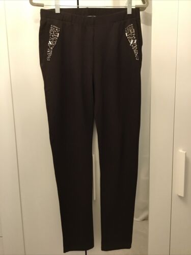 Schlupfhose D - Braun von Pfeffinger Gr 38 mit Seitentaschen und Schmuckstein