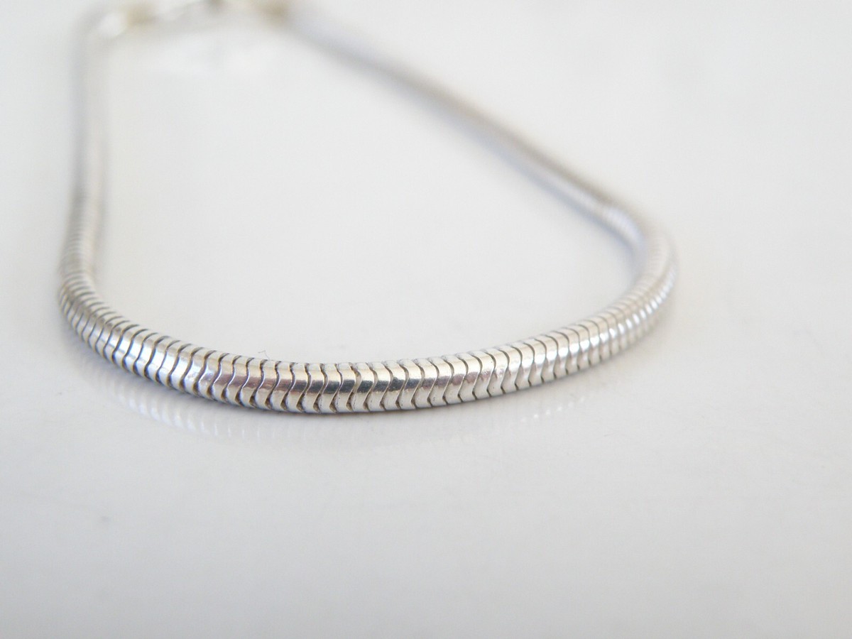 アクセサリー Snake Link Bracelet - Silver 925 925 Sterling Silver Italy Round Snake Link Bracelet | eBay