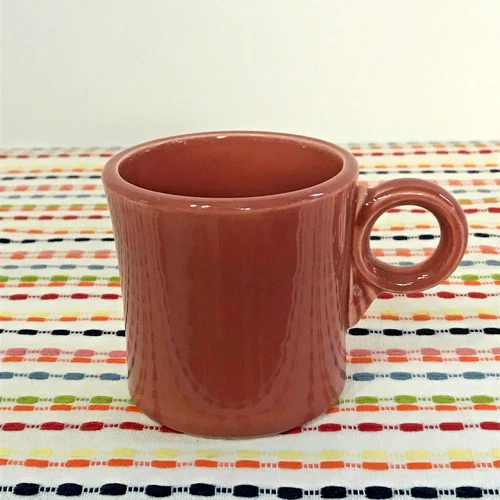 Vintage Fiestaware Rose Mug Fiesta 1950s Pink Ring Handle