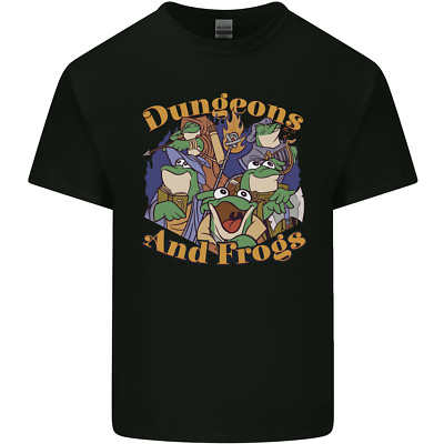 Dungeons & Frogs Rollenspiel Spiele RPG Herren Maglietta Tee Top