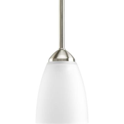 LOT OF 2 PROGRESS LIGHTING BRUSHED NICKEL GATHER P5113-09 4'' 1 ONE LIGHT PENDANT
