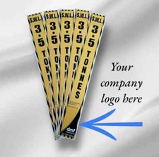 SAFE WORKING LOAD STICKER VERTICAL SWL  S.W.L.  MOT SIGN  MOT SIGNS MOT