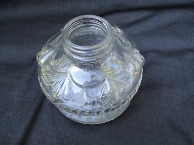 Vintage Eagle Clear Glass Kerosene/Oil Lamp Base