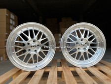 4 x 18 Inch 5x112 LM Style Depp Dish Silver Wheels: Fits For BMW Audi Mercedes