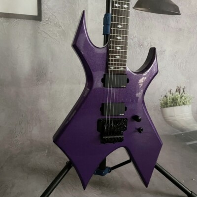 Dark Purple Warlock Spider Electric Guitar HH Pickup FR Bridge Diamond Inlay
