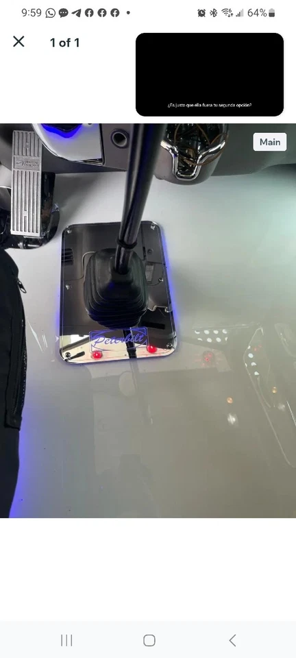 Cubierta de placa de ajuste de bota de cambio Peterbilt con luces RGB Foto 2 de 4