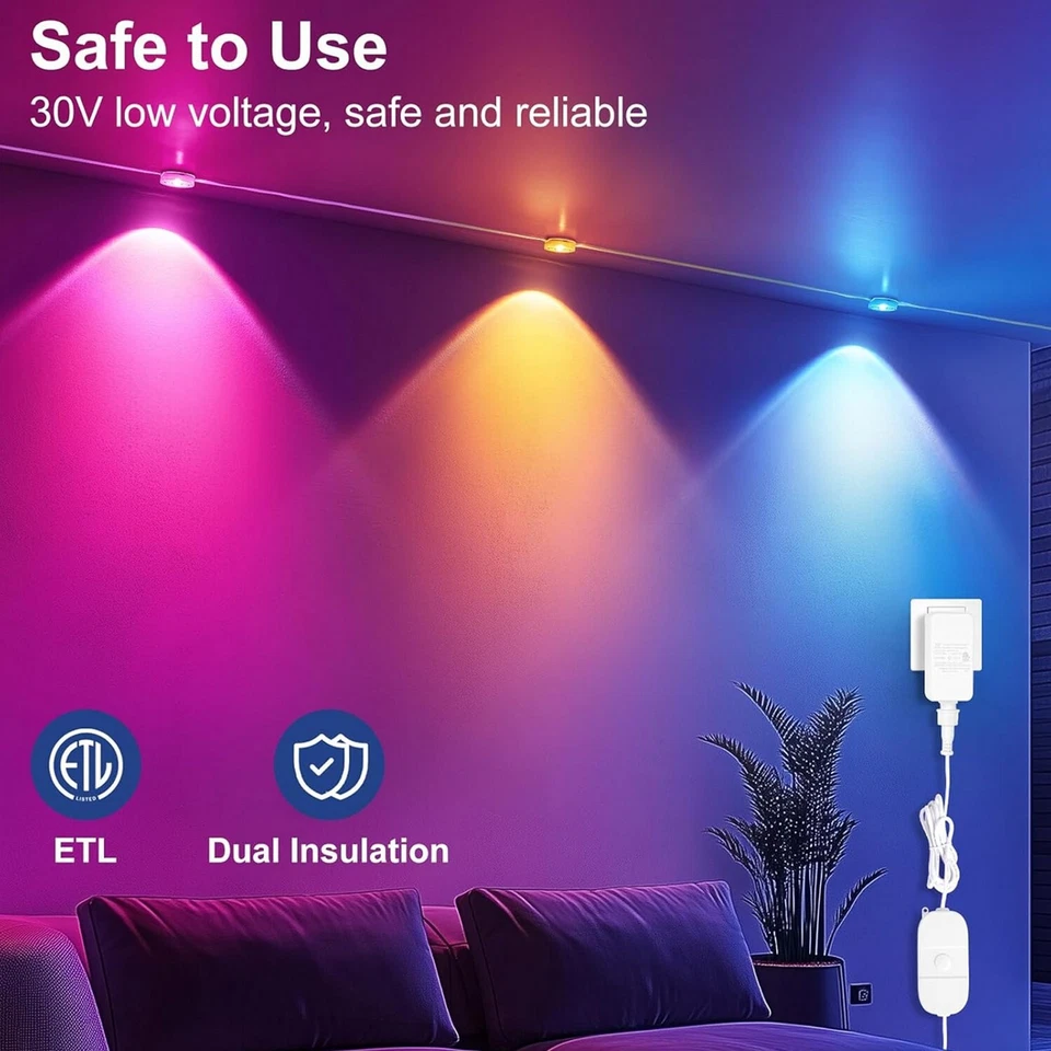 Permanent Outdoor Lights RGB 150ft with 108 LEDs IP67 Waterproof LED Eaves Light - Image 2 of 4