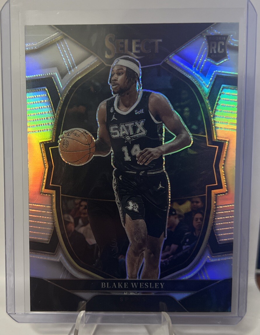 Blake Wesley 2022-23 Select Concourse Prizm SILVER Rookie RC #97 Spurs