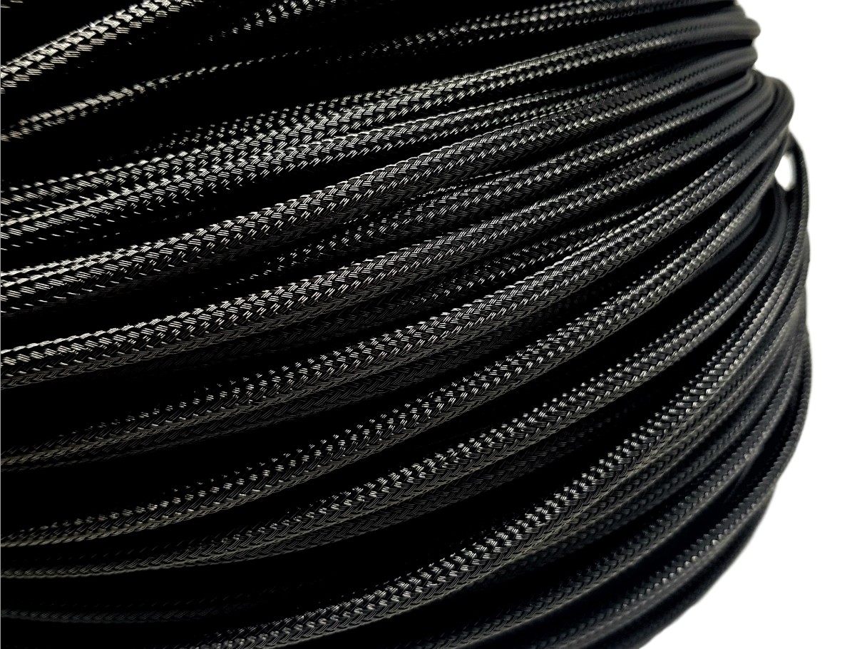 Kabelschlauch Mit Klettverschluss - Gewebeschlauch 25m, Durchmesser 12-16mm, Schwarz, Für Kabelmanagement