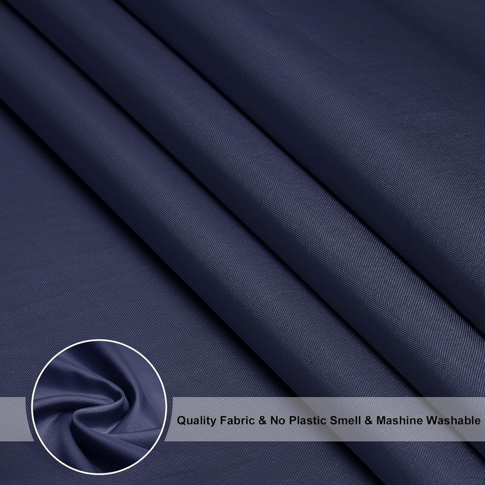 Extra Long Shower Curtain 210cm Drop, Water ,Repellent Polyester Weighted Shower eBay