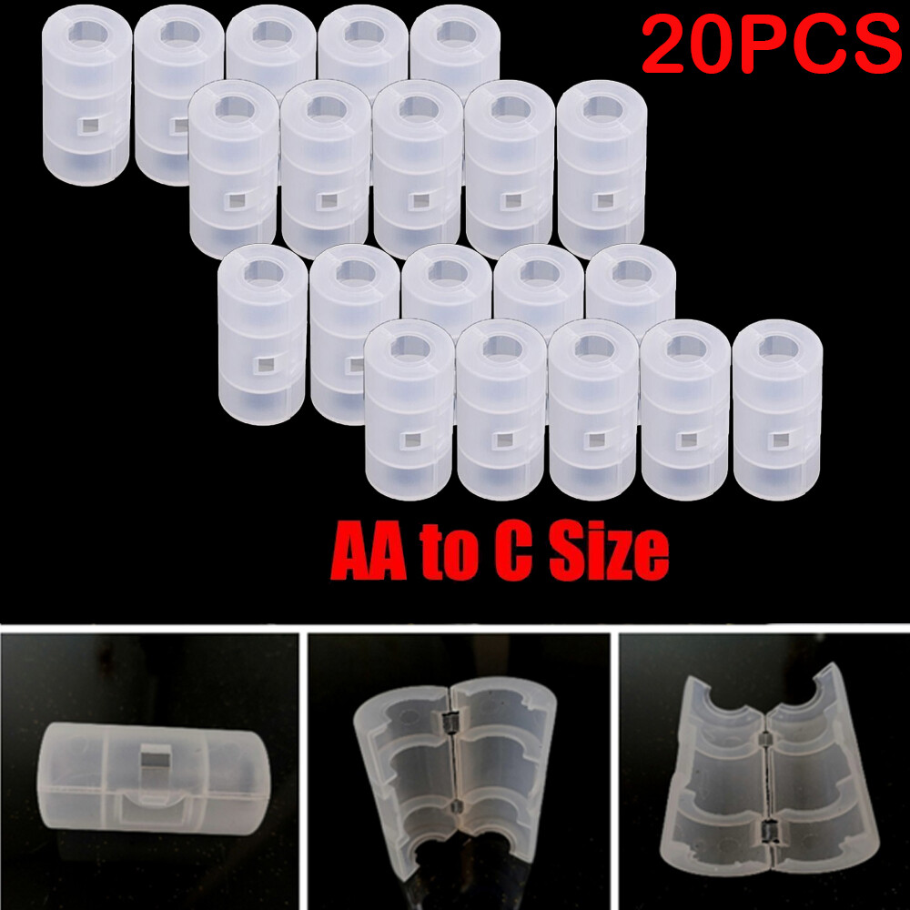AA to C Battery Adapter Case – Converts 20 AA Batteries to C Size  -image