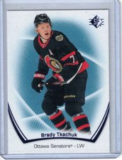 2021-22 SP Authentic Brady Tkachuk Blue Ottawa Senators