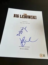 JEFF BRIDGES JOHN GOODMAN SIGNED MOVIE SCRIPT THE BIG LEBOWSKI BECKETT BAS COA E