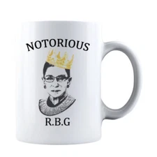 Notorious RBG Ruth Bader Ginsburg Double-Sided Ceramic Coffee Mug Tea Cup