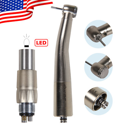 NSK Style Dental LED Fiber Optic Turbine Handpiece W/ 6 Hole Coupler SANDENT MX