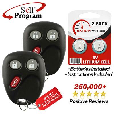 2 For 2003 2004 2005 2006 GMC Sierra Remote Keyless Entry Key Fob