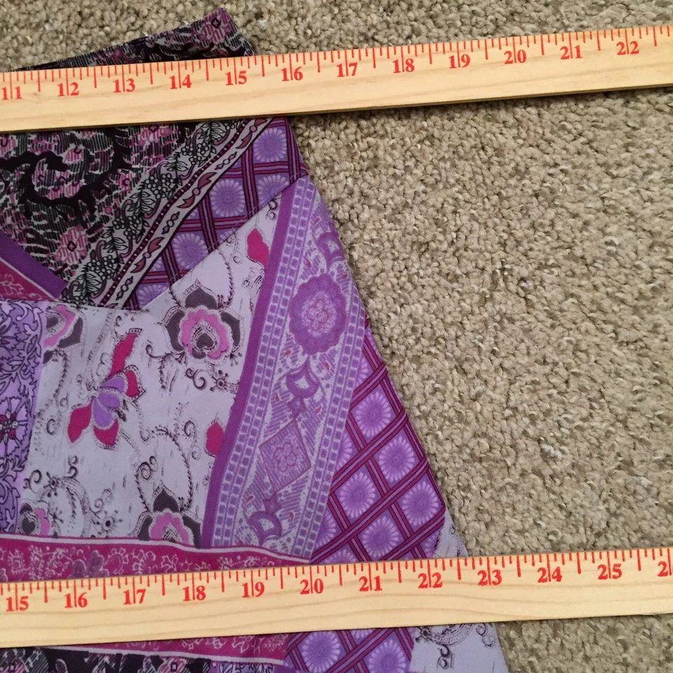 Falda B. Moss Talla 6 Púrpura Geométrica Hasta la Rodilla Forrada Ligera Línea A Foto 4 de 4