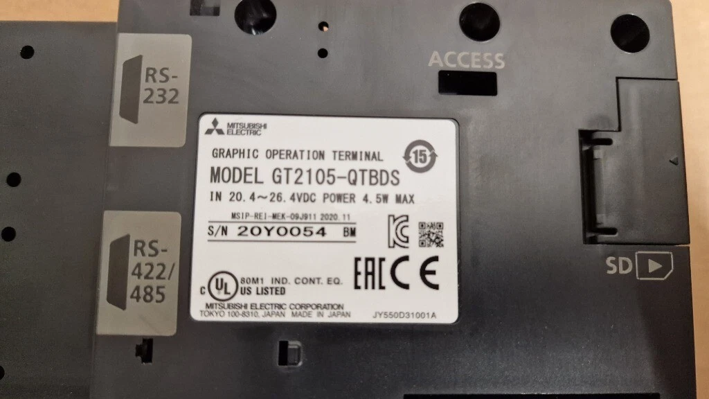 Operator panel GT2105-QTBDS, Mitsubishi / #A 6T2K 5917