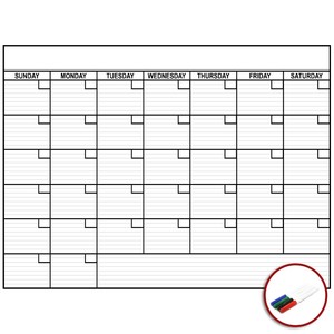 Planning Monthly Dry Erase Wall Calendar Removable Self Adhesive Large 36/" Wide