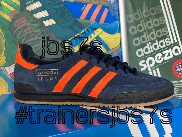 adidas jeans blue orange