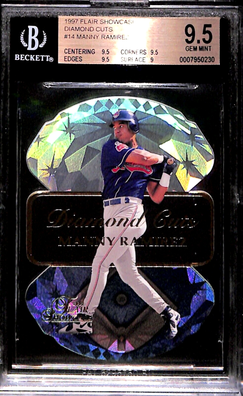 1997 Fleer Flair Showcase Diamond Cuts #14 Manny Ramirez BGS 9.5 Gem Mint POP 14