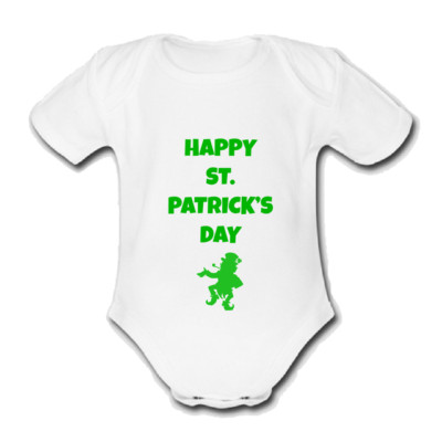 ST PATRICK'S DAY Strampler Baby Weste Grow Body HAPPY