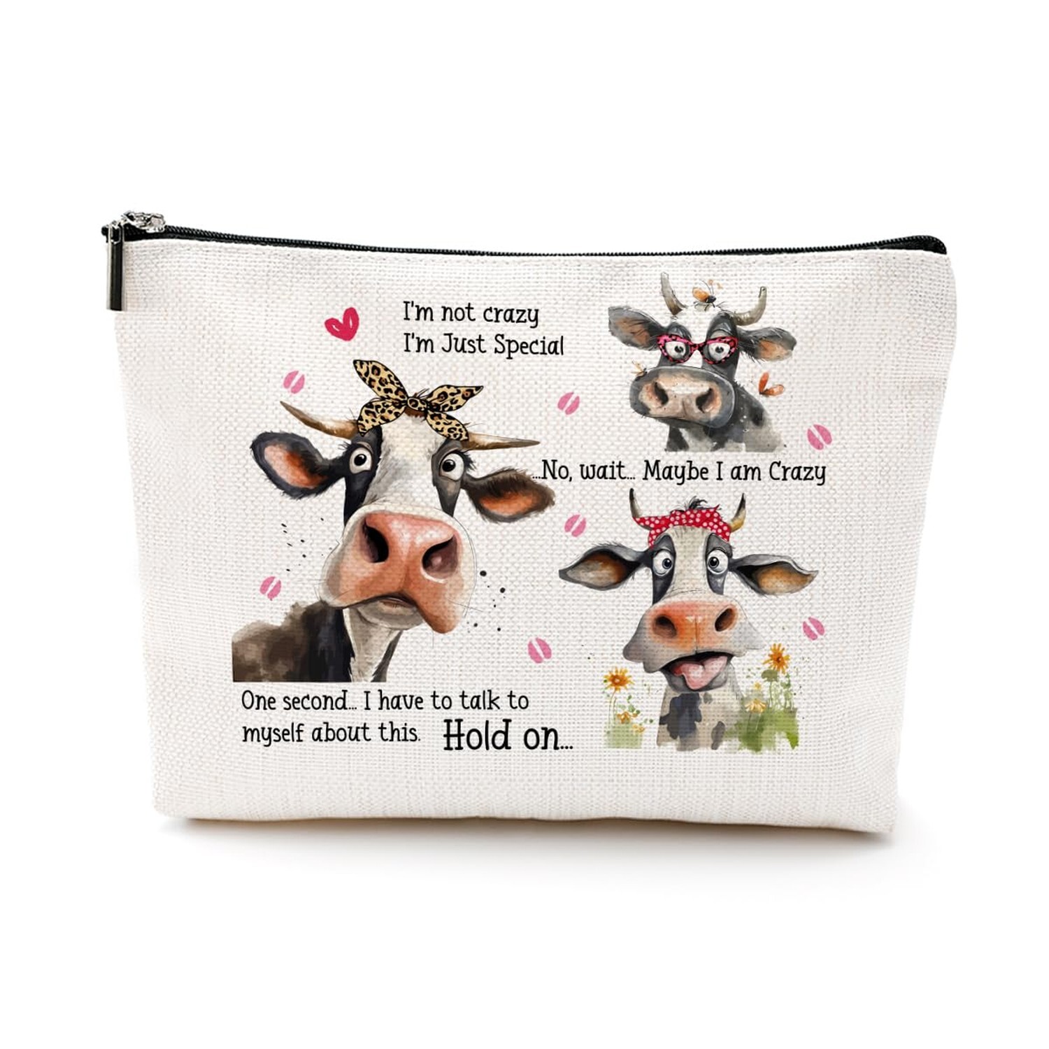 Western Makeup Bag Cosmetic Bag Funny Cow Gifts Cow Print Stuff Western Acces...