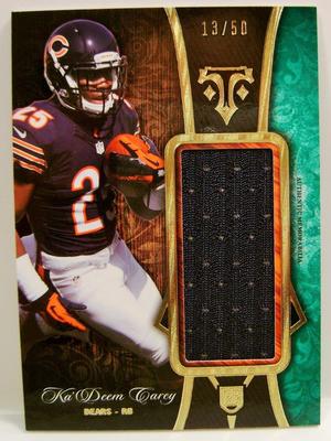 KA'DEEM CAREY BEARS RELIC MEMORABILIA RC 2014 TOPPS TRIPLE THREADS 13/50 RARE