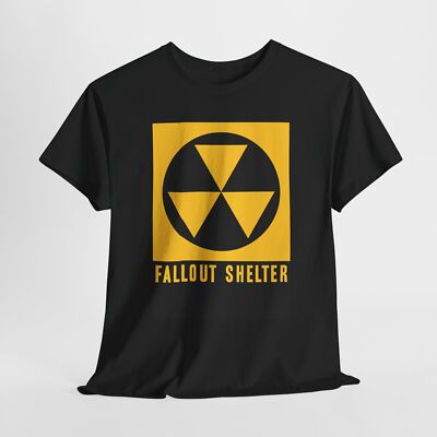 United States Fallout Shelter Sign Tee, Vintage Nuclear Fallout Shelter, Cold