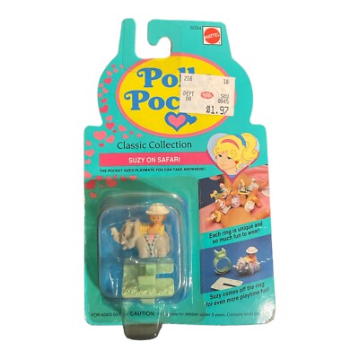 1991 Polly Pocket Vintage Suzy on Safari Ring Bluebird Toys NEW