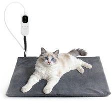 Heated Cat Bed - 9 Adjustable Temperature Cat Heating Pad Indoor with Timer O...