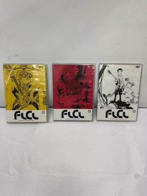 FLCL lot Vol. 1, 2 & 3 Fooly Cooly Japanese Animation Duel Languages DVD