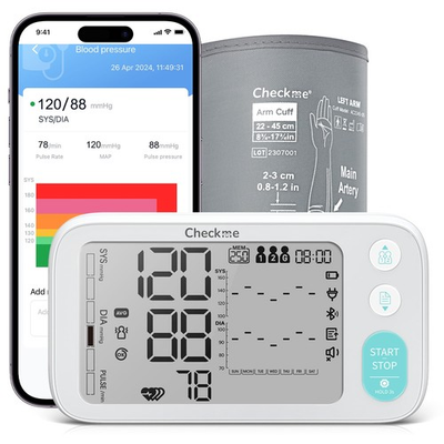 #ad Bluetooth Blood Pressure Monitor Weekly BP Trend 2x250 Memory Storage Large Cuff $32.99